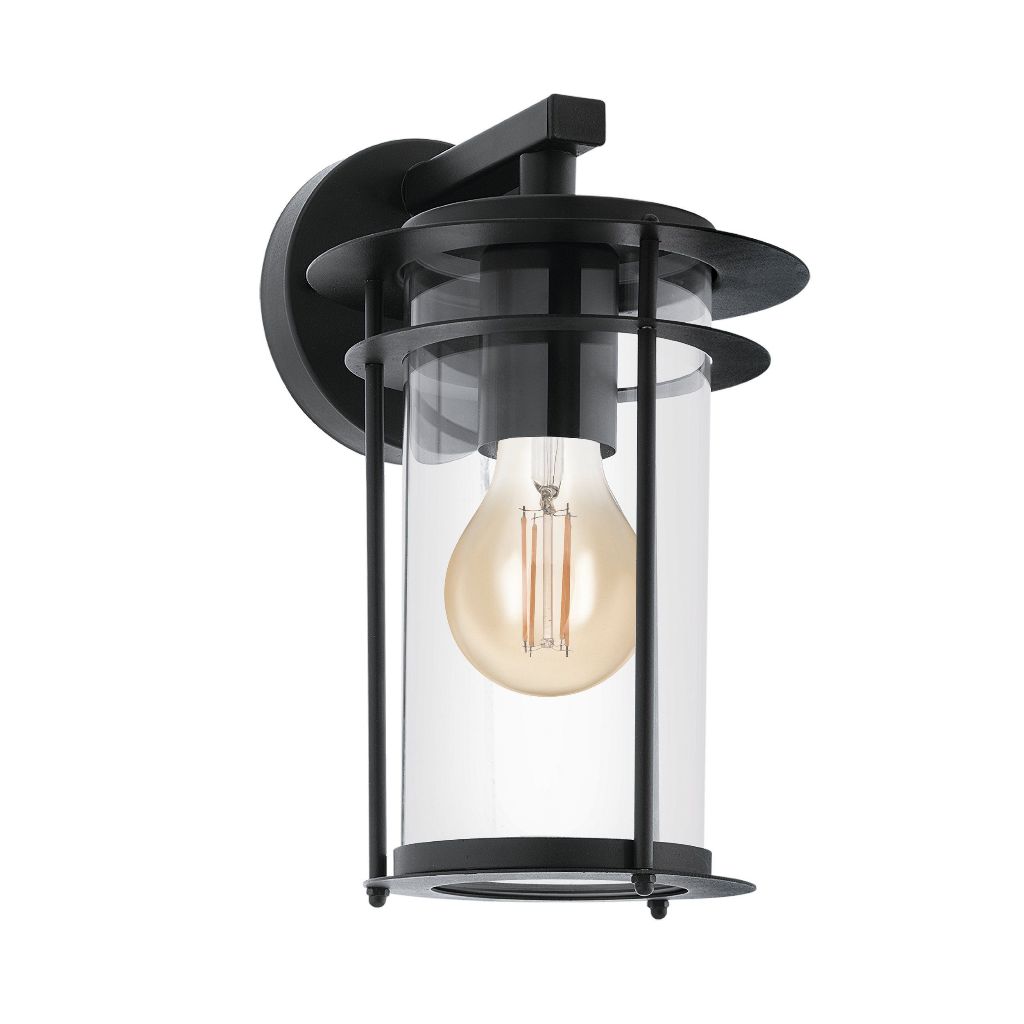EGLO WALL OUTDOOR 96239 VALDEO STEEL/GLASS BLACK WALL LIGHTING