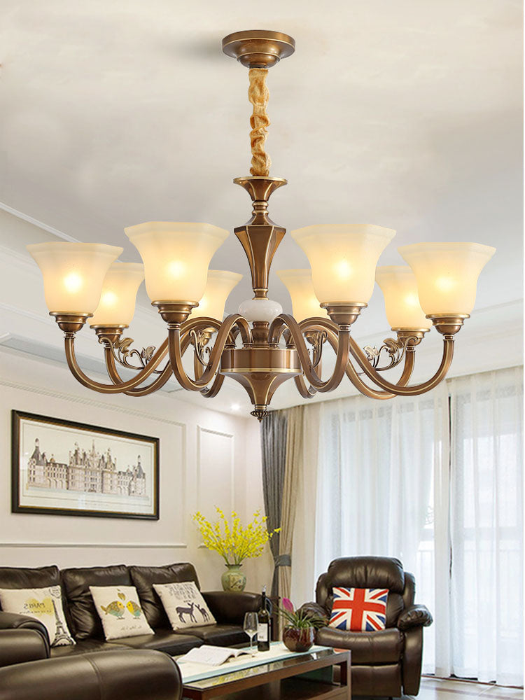 Antique Modern Elegant Copper Living Room Chandelier