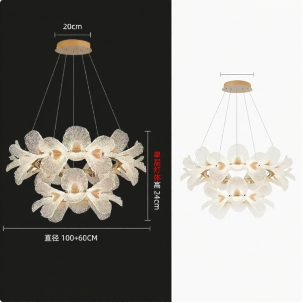 KING STAR | French Luxury Flower Pendant Light