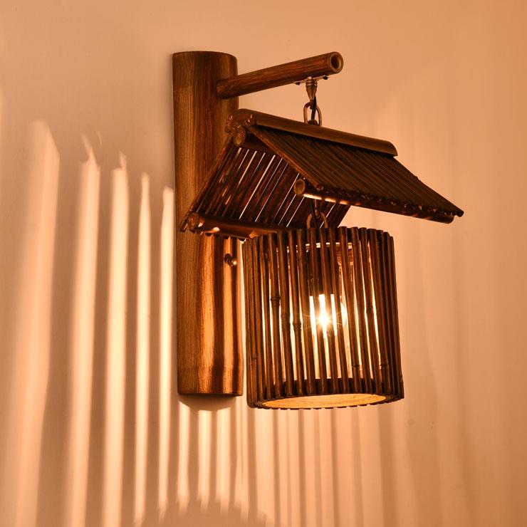 Bamboo Retro Wall Lantern