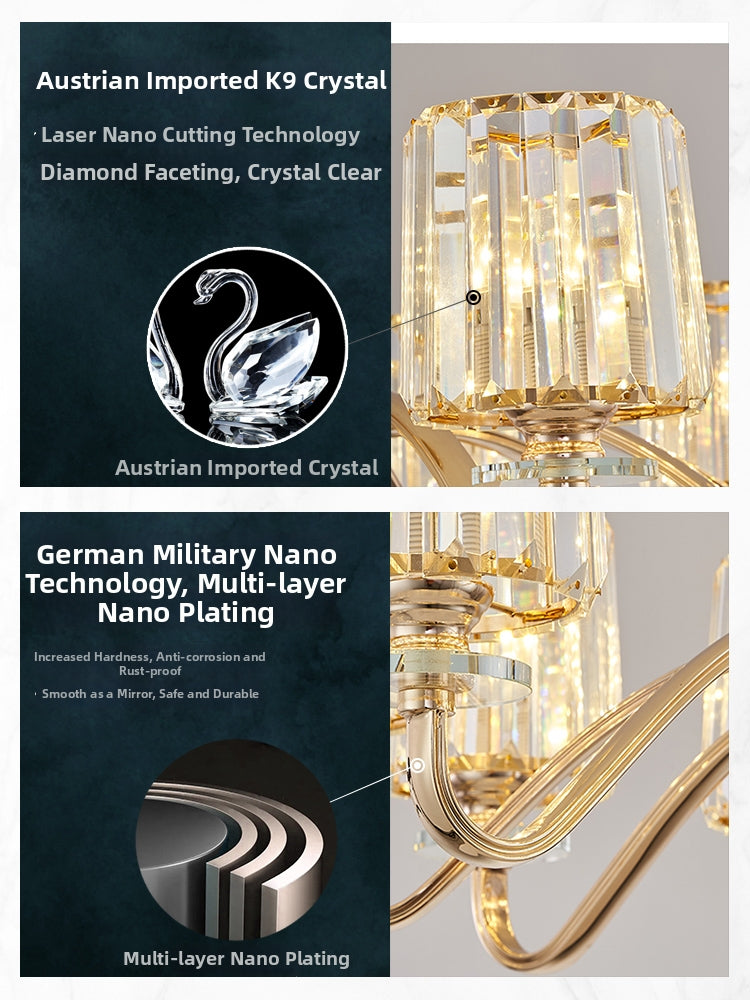 Aiskdan Luxury Crystal Chandelier