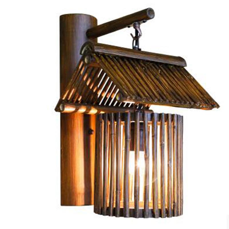Bamboo Retro Wall Lantern