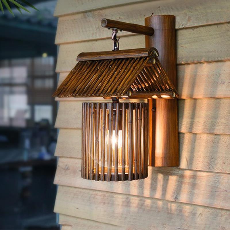 Bamboo Retro Wall Lantern