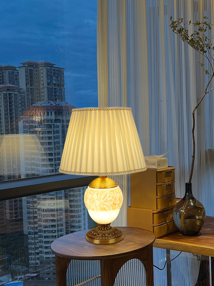 Bronze Marble European Bedside Table Lamp