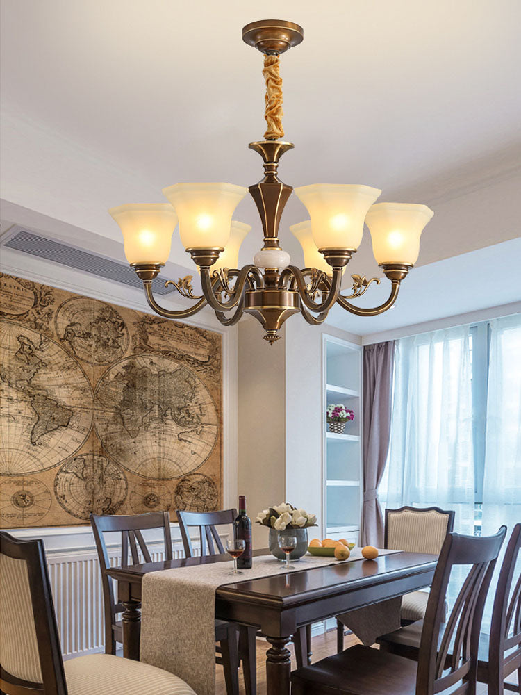 Antique Modern Elegant Copper Living Room Chandelier