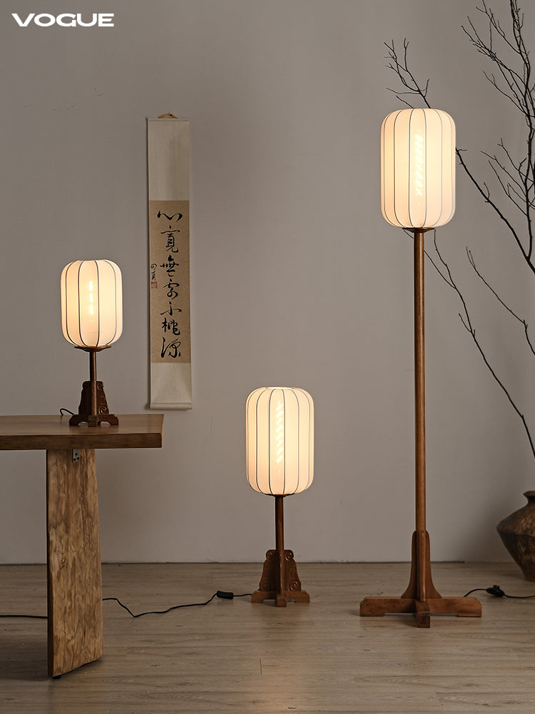 Japandi Zen Solid Wood Floor Lamp