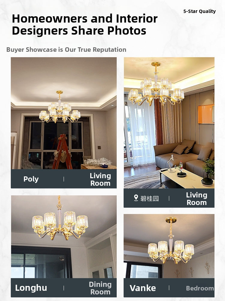 Aiskdan Luxury Crystal Chandelier