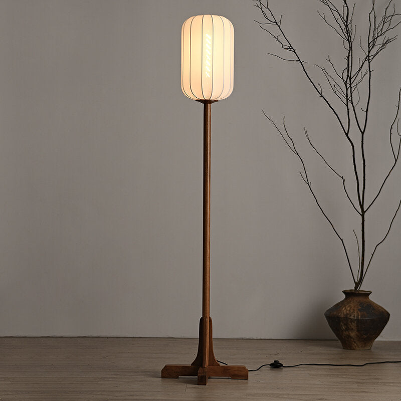 Japandi Zen Solid Wood Floor Lamp
