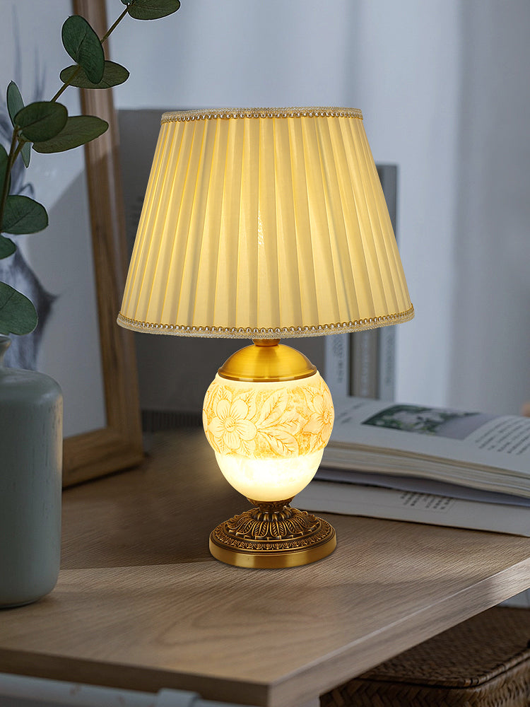 Bronze Marble European Bedside Table Lamp