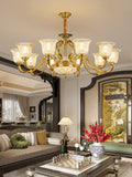 Vintage Copper Crystal Chandelier
