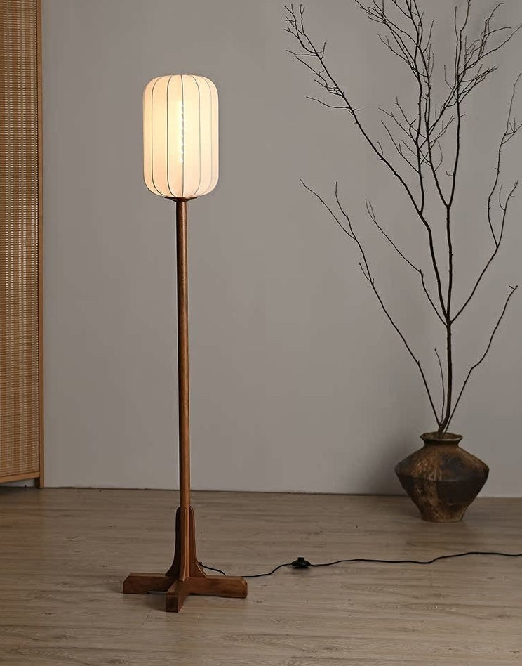 Japandi Zen Solid Wood Floor Lamp